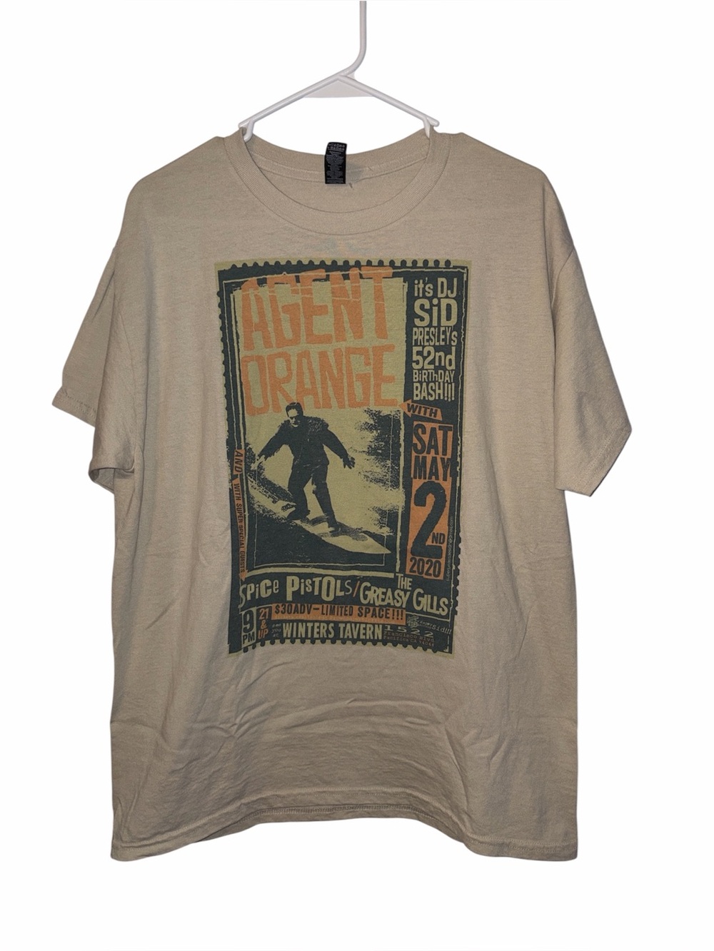 Agent Orange Punk Band Graphic T-Shirt  Frankenstein Graphic Size Large New